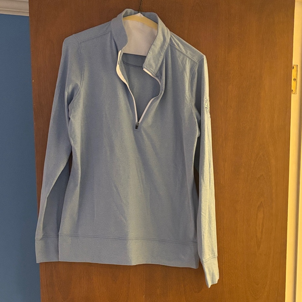 Women’s Sky Blue 1/4 Zip lightweight pullover- Perfect for Golf!